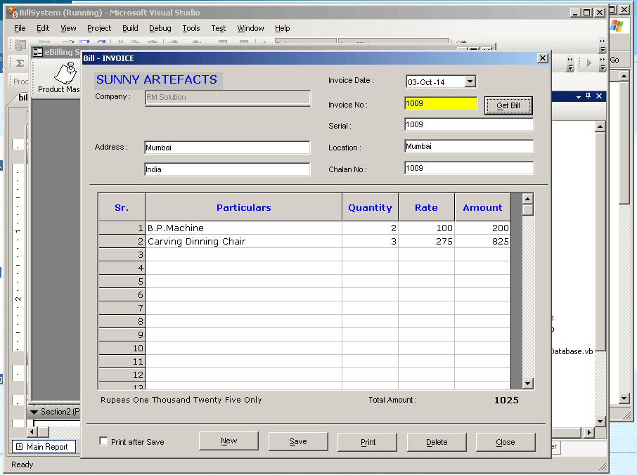 Bill And Stock System Vb Net Sql Server Crystal Report